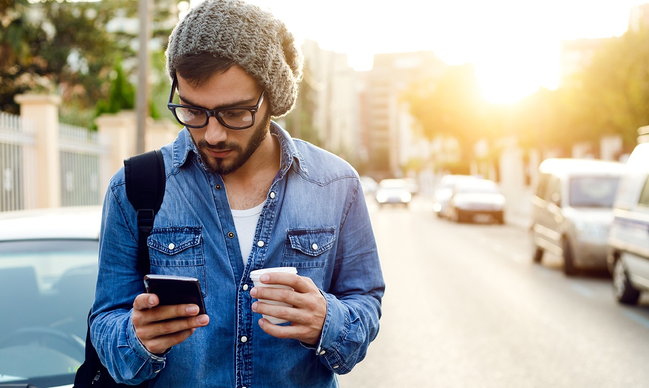 man with a phone