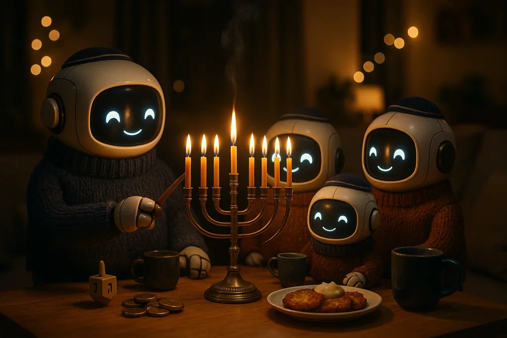 How AI Is Creating Unique Holiday Entertainment Experiences in 2025 1 robot hanukkah